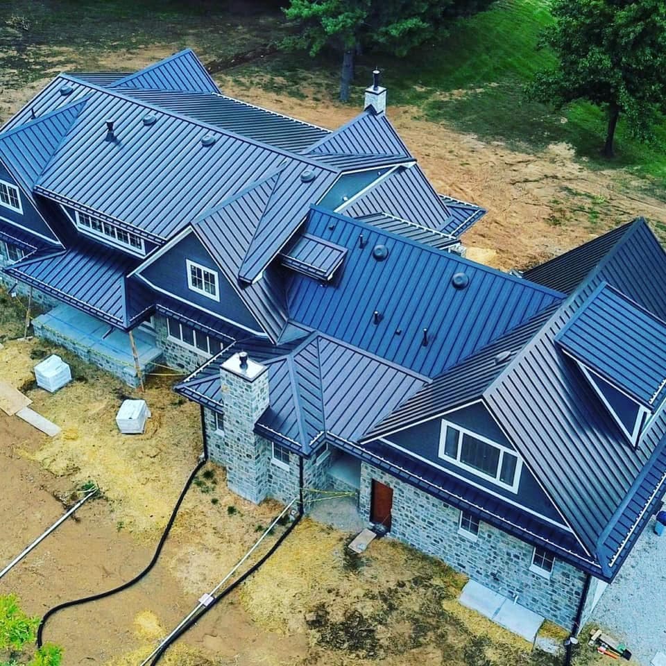 Finished metal roof installation by Innovative Roofing